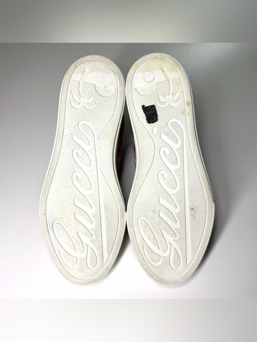 Gucci Women's GG High "Logo Print - Soft Pink" Sneakers Size- 36 - Picture 13 of 13